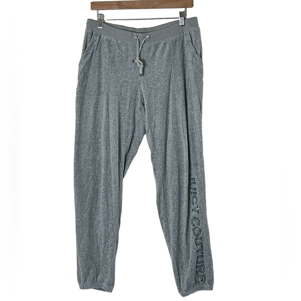 Juicy Couture | Gray loungewear velour track pants joggers size large